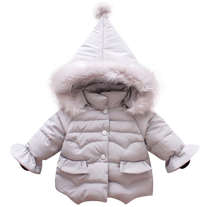 Children's baby plush cotton padded jacket winter girl's warm cotton Coat