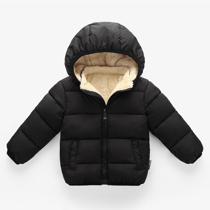 Baby Zipper Winter Thick Coat Warm Boys Jacket Fashion Solid Children Outerwear