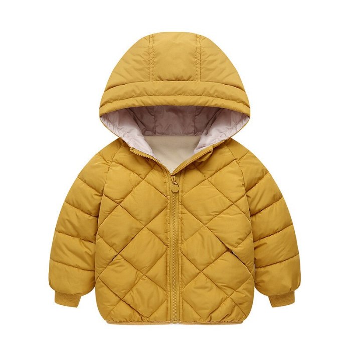 Baby Zipper Winter Thick Coat Warm Boys Jacket Fashion Solid Children Outerwear