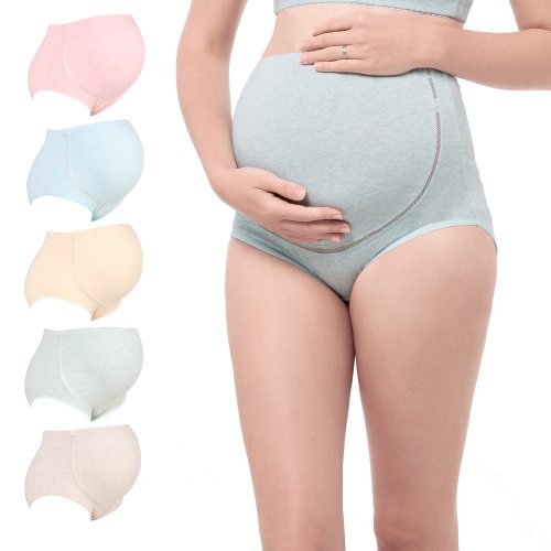 Women Breathable Pregnant Maternity Panties Dots Print Adjustable Briefs For Pregnancy Underwear