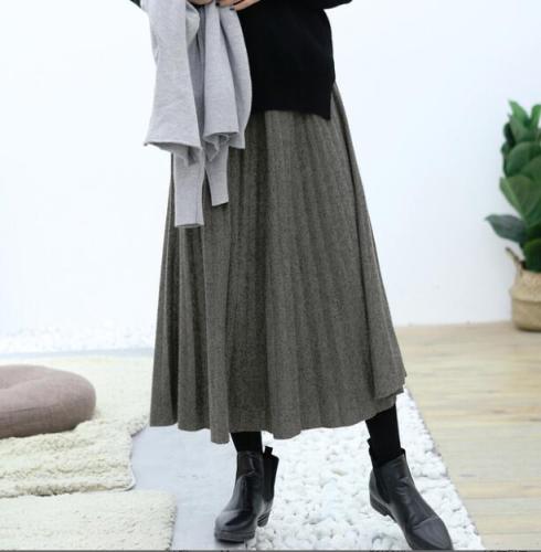 Maternity Skirts Pregnancy clothes Casual  Womens Modal Long Skirt Fold Loose Fit Pleated Belly Supports Skirt Soft Fabric