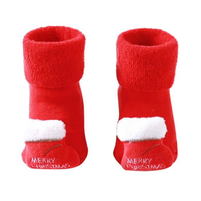 Christmas Baby Socks Newborn Baby Girls Boys 3d Cartoon Animal Anti-slip Socks Slippers 0m-3t Chaussette Antiderapante Bebe