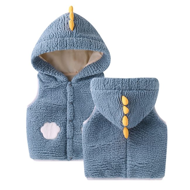 5 Colors Puffer Vest Kids Toddler Kids Baby Girls Boys Solid Outdoor Waistcoat Vset Hooded Windproof Coat