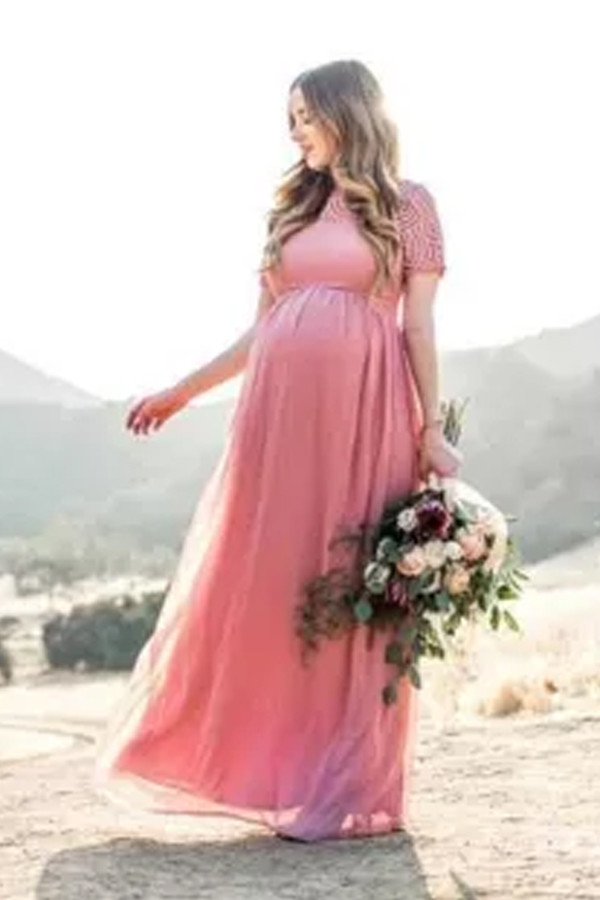 Maternity Lace Dress Women Clothes  Elegant  Photoshoot Gowns  Dress