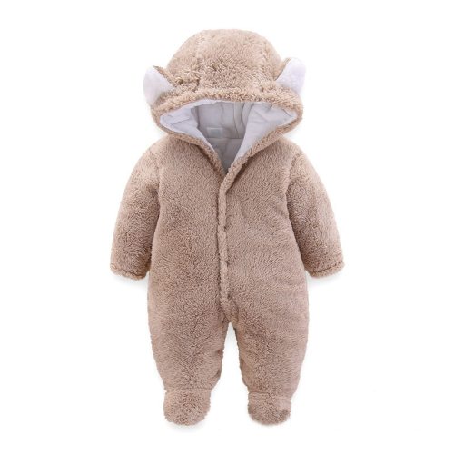 Winter Newborn Baby Rompers Hooded Thick Warm Baby  Jumpsuit