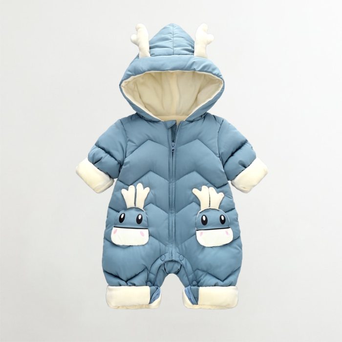 Baby Winter Snowsuit Plus Velvet Thick Baby Jumpsuit Newborn Romper