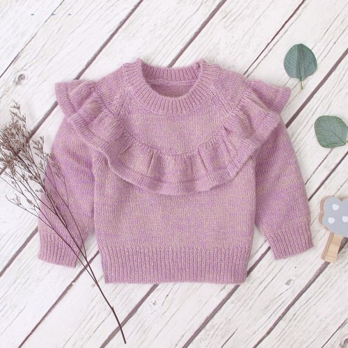 Children Clothing 2020 Autumn Winter New Baby Girls Sweater Long-sleeved Knitting Ruffle Coat Little Girls Casual Jacket