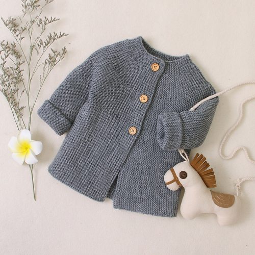 2020 Autumn New Baby Girls Knitting Sweater Jacket Little Girl Long-sleeved Single-breasted Outing Clothes