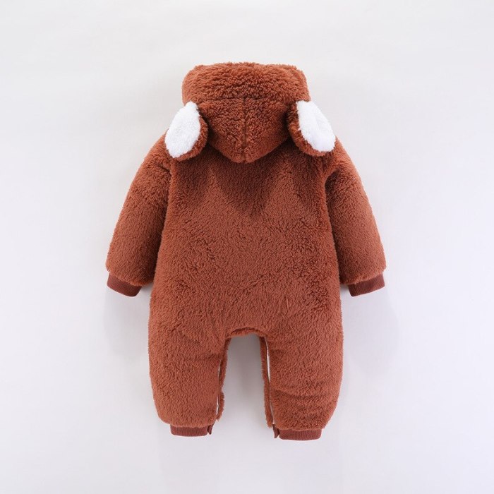 Baby  outfit Autumn Winter Infant Thick Fluff Rompers
