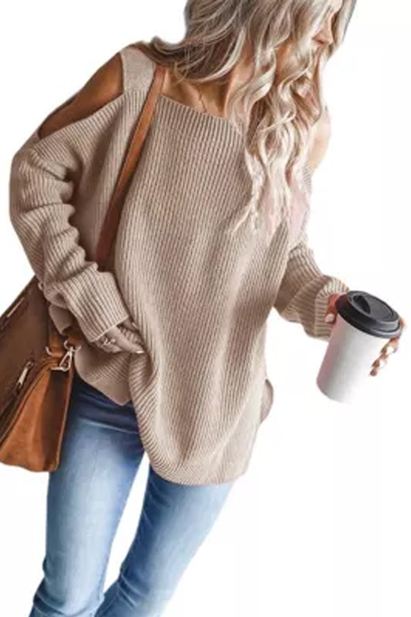 New O-neck Knitted Women Pullover Sweater Winter Puff Sleeve Female Sweater