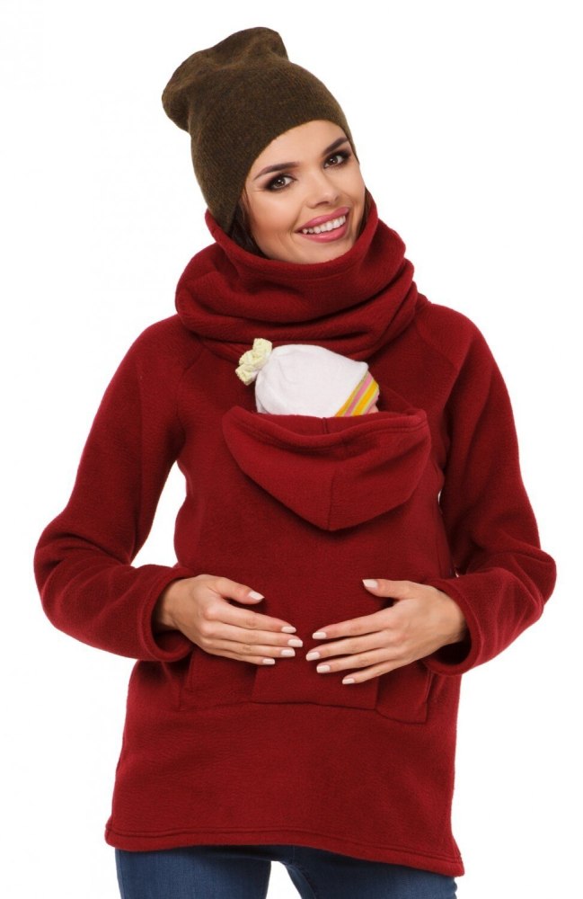 Functional Mother Kangaroo Sweater Autumn Winter Maternity Women 's Clothing Thickened Pregnancy Wearing Coat