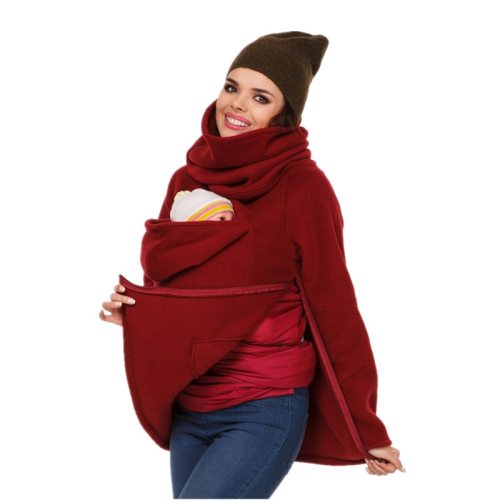 Functional Mother Kangaroo Sweater Autumn Winter Maternity Women 's Clothing Thickened Pregnancy Wearing Coat