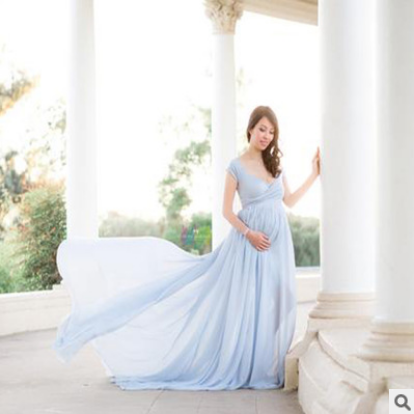 Maternity Sexy Sweet Long Sleeve  Photoshoot Gowns Dress