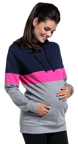 Fashion multi-function mother breastfeeding sweater women's multi-color stitching long-sleeved Tops for breastfeeding