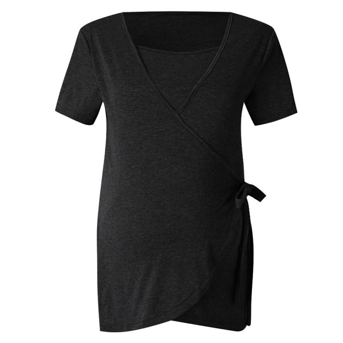 Women's multi-functional mother post-pregnancy breastfeeding stitching top comfortable maternity Tops