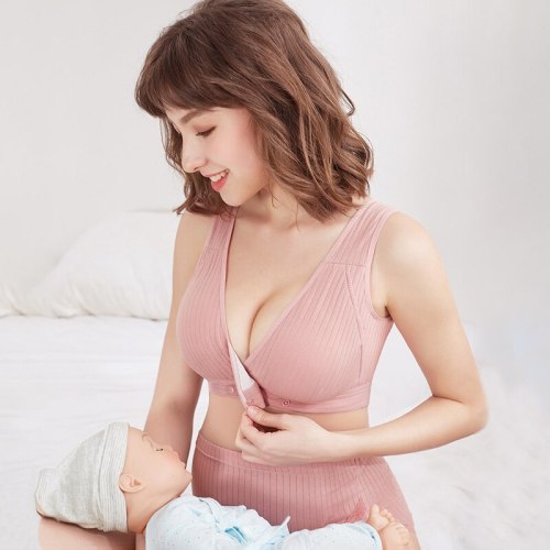Cotton Pregnant Women Breastfeeding Bra Breathable Nursing Bras for Maternity Wire Free Pregnancy Feeding Underwear Clothes
