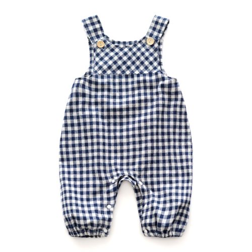 Fashion Kids Plaid Pants Spring/summer Cute Infant Baby Boys Clothes Big Pocket Baby Overalls Loose Casual Baby Suspender