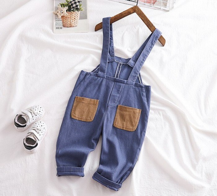 autumn patchwork pocketbaby boys overall baby girl bodyjump infant overall baby girl overall kids jeans