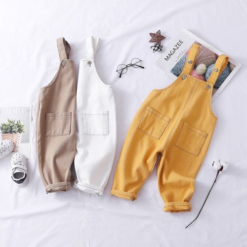 Spring boys girls fashion cotton overall 80-100cm height boys pant 1pc baby girl romper baby boy overall children pant