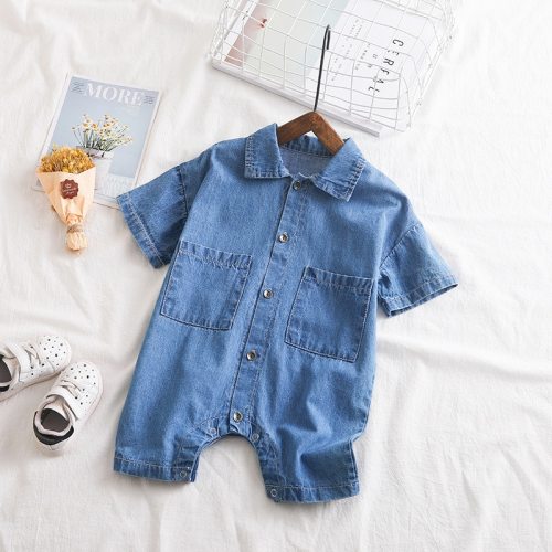 Baby Romper Summer Denim Jumpsuit Newborn Baby Clothes Unisex Baby Clothes Kids Costume For Baby Boys Clothes