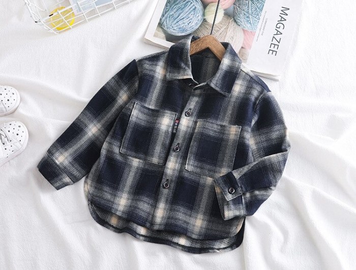 Baby Boys Plaid Clothing Cotton Infant Boys Long Sleeve Tops T-Shirts Outfits Autumn Kids Boys Clothes