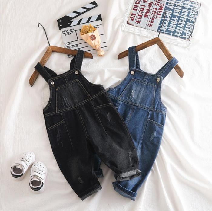 Spring Baby Girls Denim Clothing Cottong Autumn Boys Sleeveless Playsuits Jumsuits Outfits Kids Overall Jeans Bodysuits