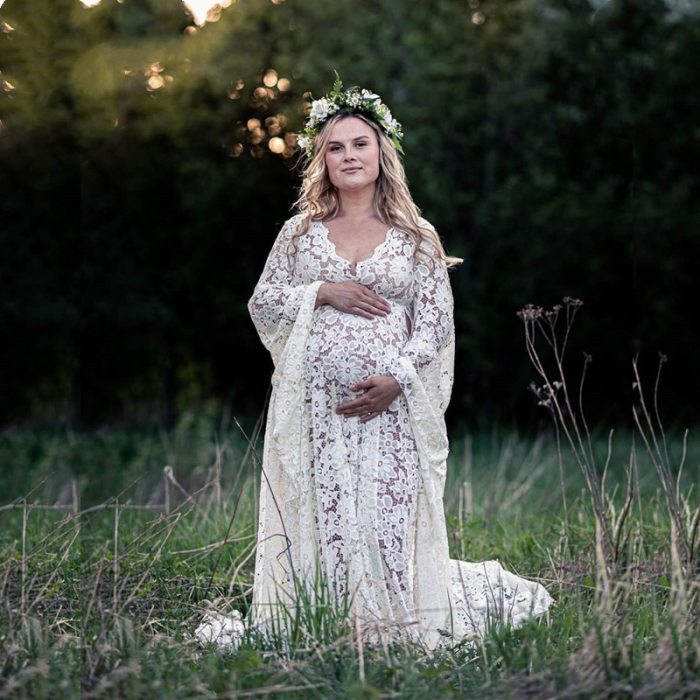 2021 Boho Maternity Dress For Photo Shoot Outfit Pregnant Woman Photo Shooting Dress