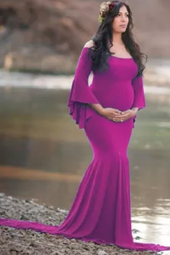 New Style Maternity photography props maxi Photo Shooting pregnant dress
