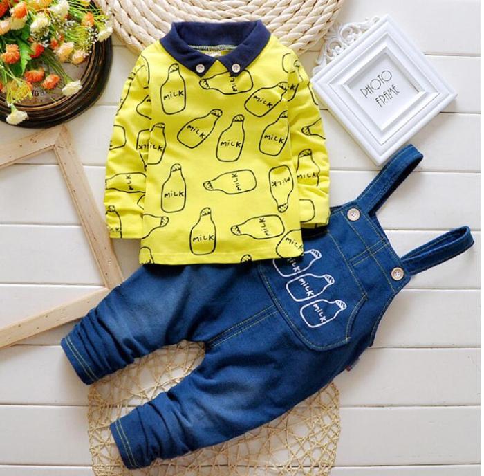 Fashion kids Boys Girl Cartoon Clothing Suits Baby Cotton Hoodies Pants 2Pcs/Sets Spring Autumn Clothes Toddler Tracksuits