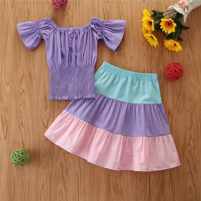 Girls Clothing Sets Baby Clothes 2021 Summer Princess Party Tutu Dress Kids Birthday Ball Gown Dresses