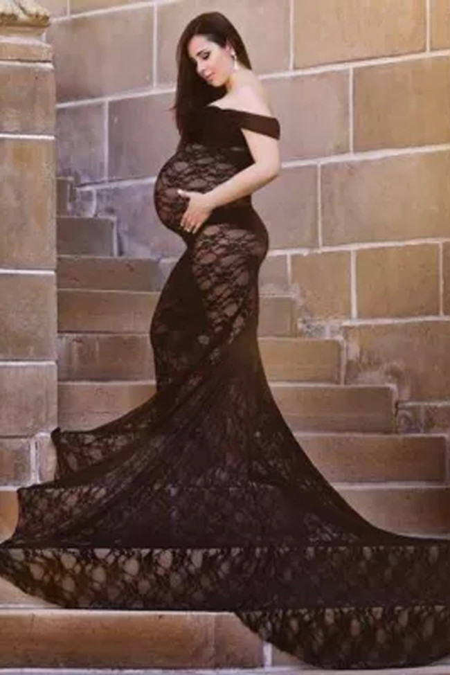 Lace Sexy Maternity Photography Props Dress For Photo Shooting