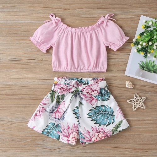 2021 Summer Girls Clothes T-shirt+Shorts Kids Sport Suit Tracksuit For Girls Clothing Sets