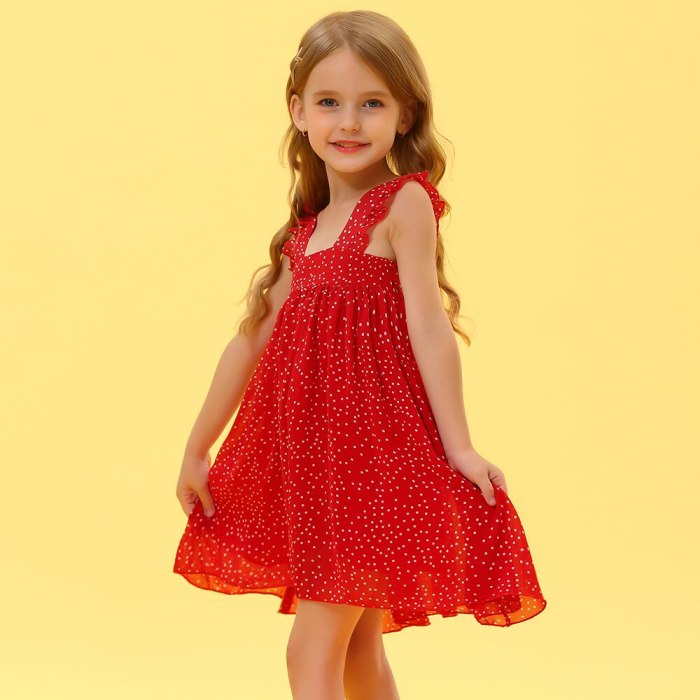 2021 New Summer Kids Fashion Chiffon Dot Evening Dress Girl Party Gown Vestidos Baby Children Suit