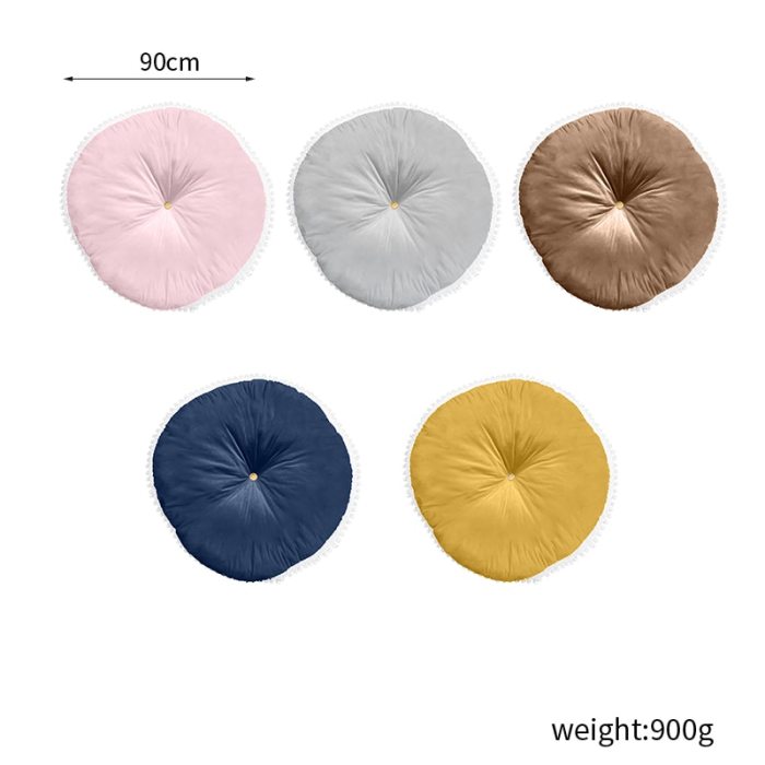 Round Baby Play Mat Soft Cotton Playmat Foldable Game Crawling Mat For Baby Room Decor Home Infant Blanket Pad Crawling Rugs