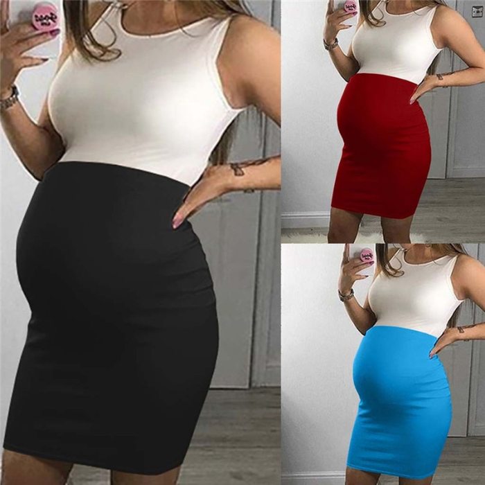 Maternity Dress For Pregnant Women Clothes Summer Sleeveless Patchwork Dresses Sexy Hip Skirt Pregnancy Clothing Club Vestido