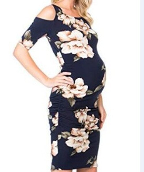 Pack of 3pcs Maternity Women Dress Pregnancy Dresses Mama Clothes Flattering Side Ruching Scoop Neck Pregnant Womens Clothing