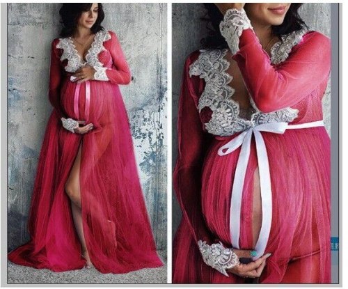 Maternity Photography Props Pregnancy Dress Photography Maternity Splicing Dresses For Photo Shoot Pregnant Dress Lace clothes