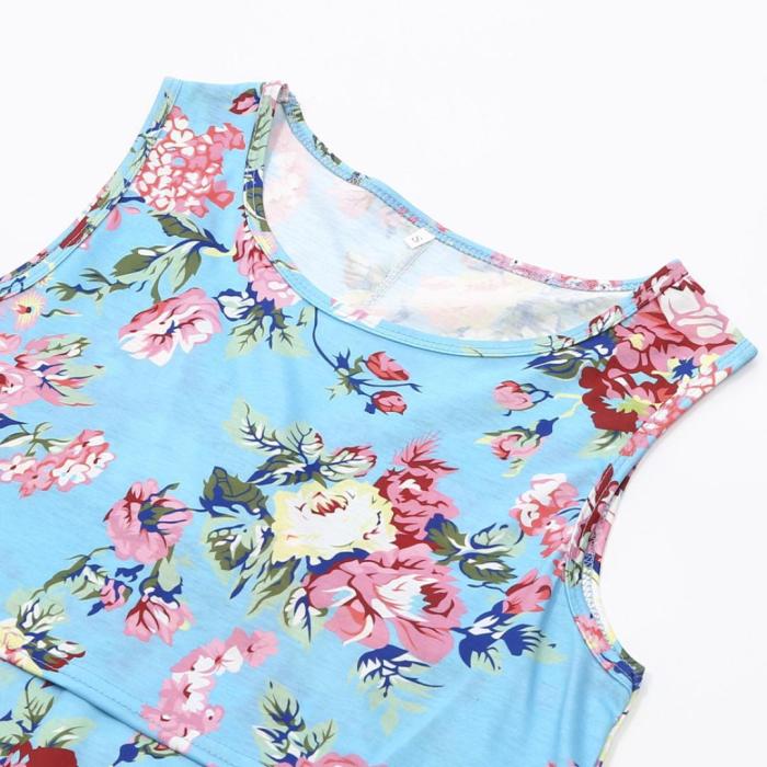 Women Summer Breast-feeding Vests 2021 New Fashion Maternity Flowers Print Tops Clothes Casual T-Shirts