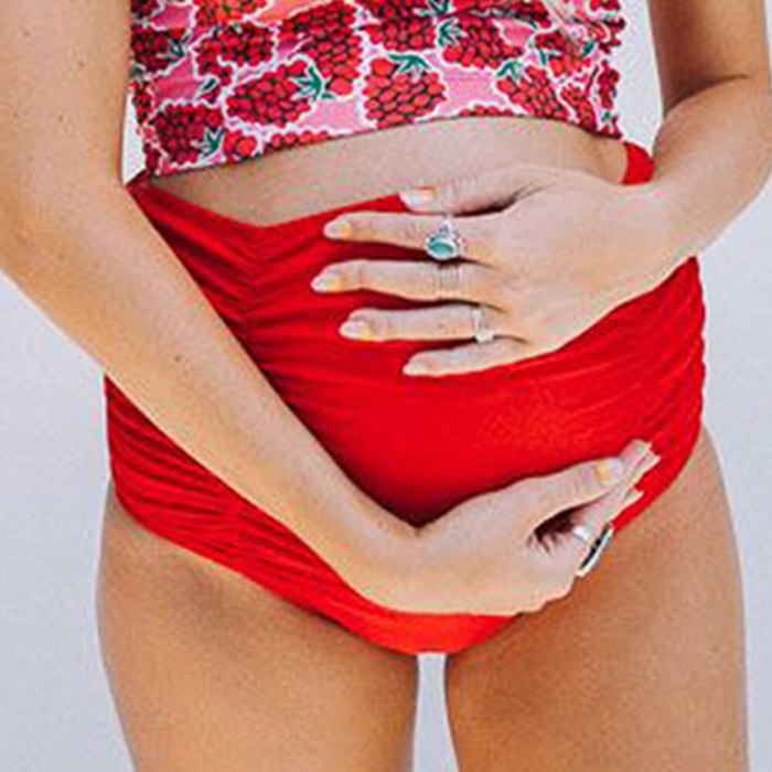 Maternity High Waist Tankini Women Bandage Swimsuit Pregnant Bikinis Pregnancy Two-Pieces Swimsuit Bikinis Premama Swimwear 2021