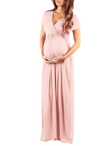 2021 Women's Pregnancy Fashion elegant V-neck Short Sleeve Dress Maternity maternity dresses for photo shoot pregnant clothes