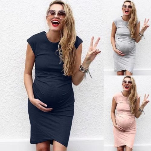Maternity Dress Women Fashion Solid Color Sleeveless Maternity Pregnat Clothes Casual Comfortable Pregnancy Dresse Clothes