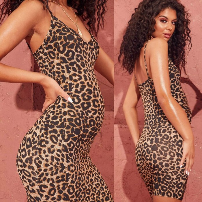 Sexy Pregnant Women Leopard Sundress Summer Maternity Casual Dress Baby Belly Shooting Dress Pregnancy Photography Dresses