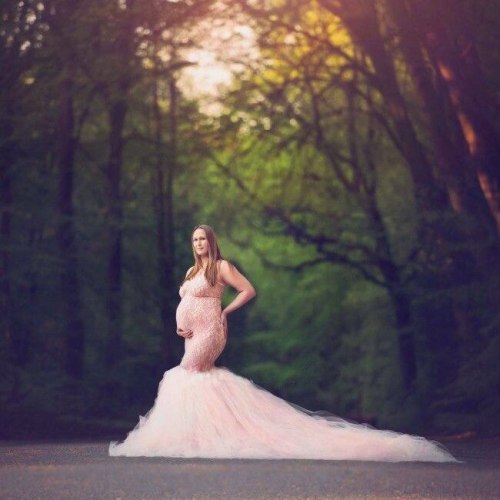 Lace Top Maternity Photography Props Dresses For Pregnant Women Clothes Maternity Dresses For Photo Shoot Pregnancy Dresses