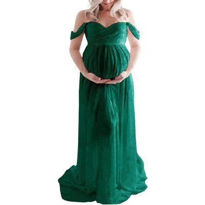 White Sexy Maternity Dresses for Photo Shoot Photography Props Women Pregnancy Dress Lace Long Strapless Maxi Dress