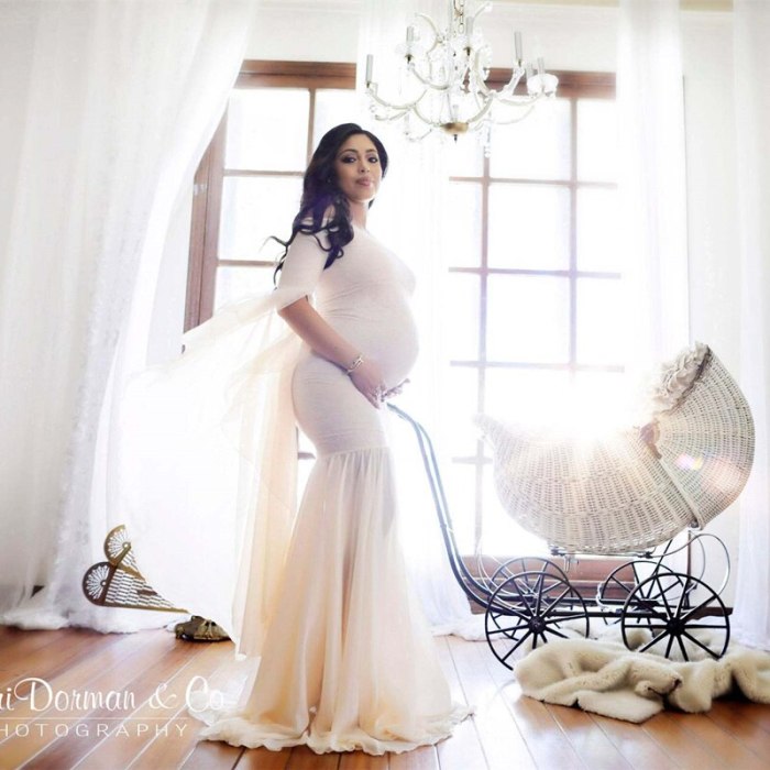 Shoulderless Maternity Shoot Dresses Lace Fancy Pregnancy Photography Dress Maxi Maternity Gown For Pregnant Women Photo Prop