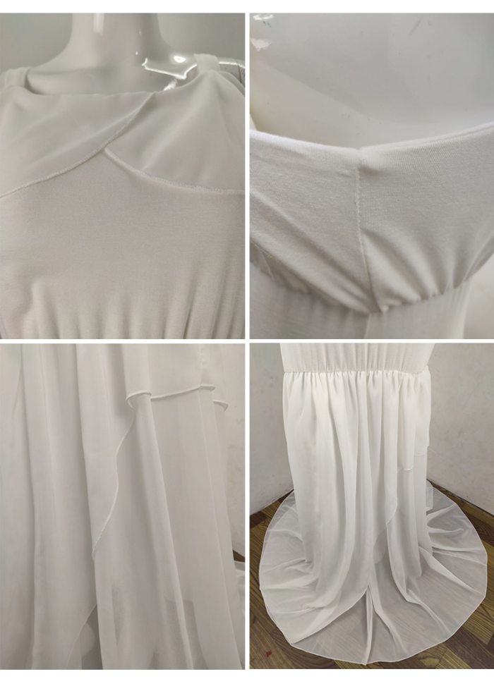 Bare Shoulders Dresses For Pregnancy Summer White Maternity Dresses For Photo Shoot Short Sleeve Women Mopping Fishtail Dresses