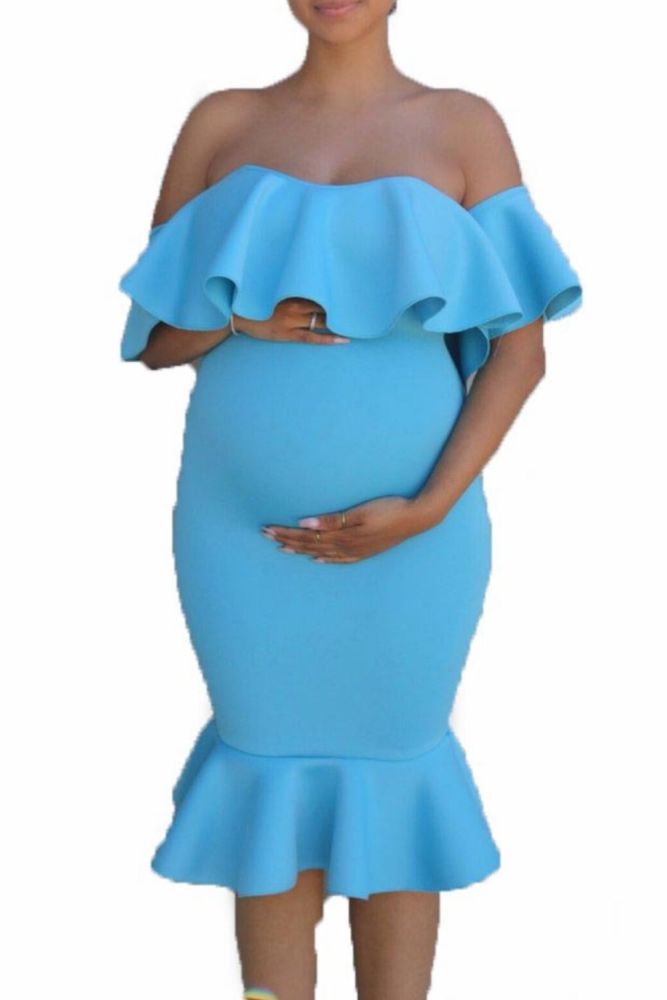 Off Shoulder Maternity Dresses For Photo Shoot Maternity Photography Props Dresses For Pregnant Women Clothes Pregnancy Dresses