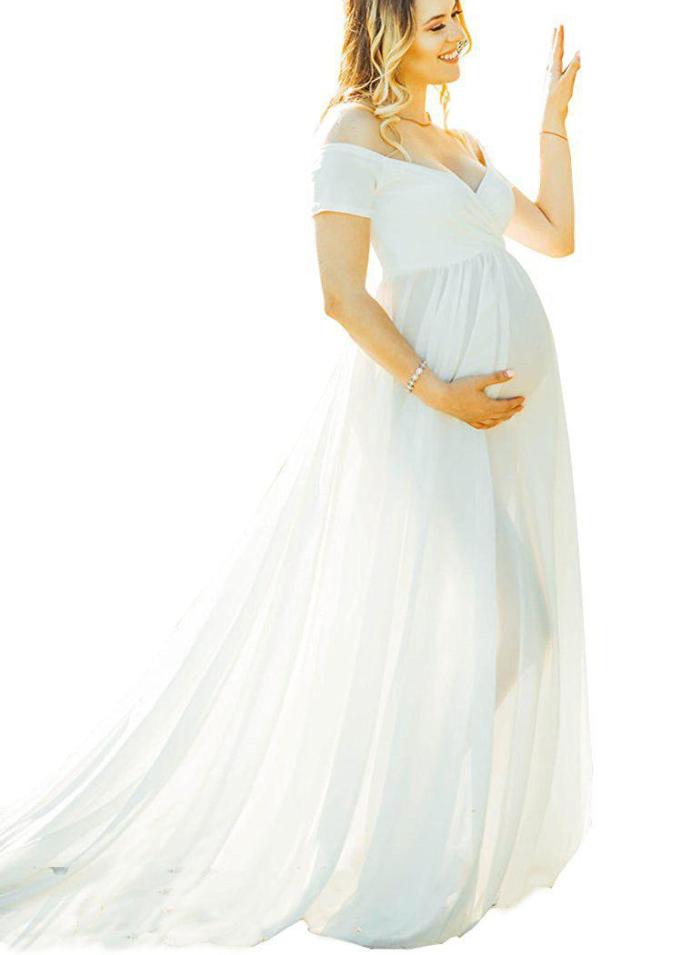 Long Maternity Photography Props Pregnancy Dress Photography Maternity Dresses For Photo Shoot Pregnant Dress Lace Maxi Gown