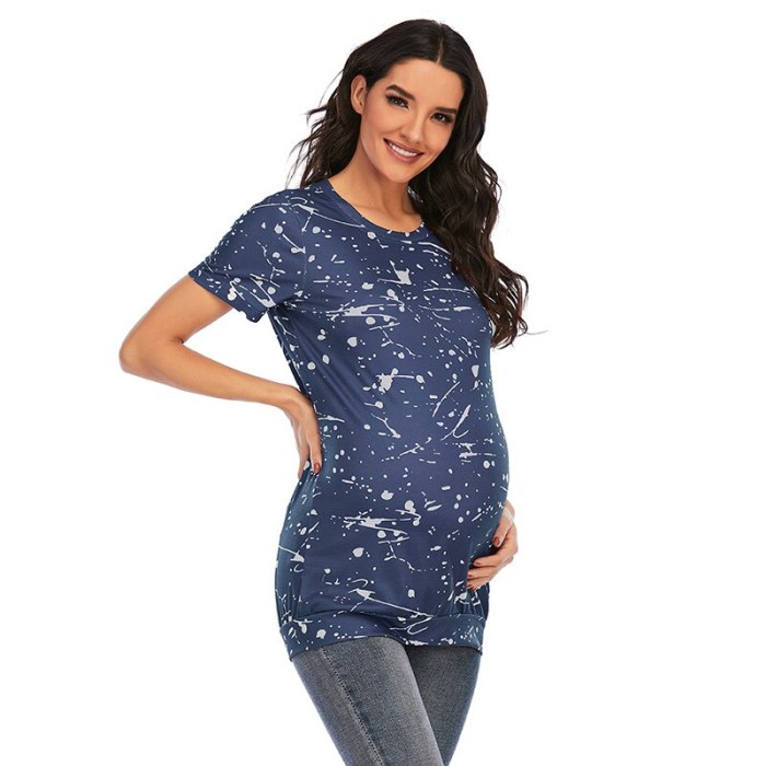 Summer Maternity T-shirt Women Clothing Fashion O-neck Short Sleeve Pregnant Tops Pregnancy Clothes T Shirts Letter Tees Premama