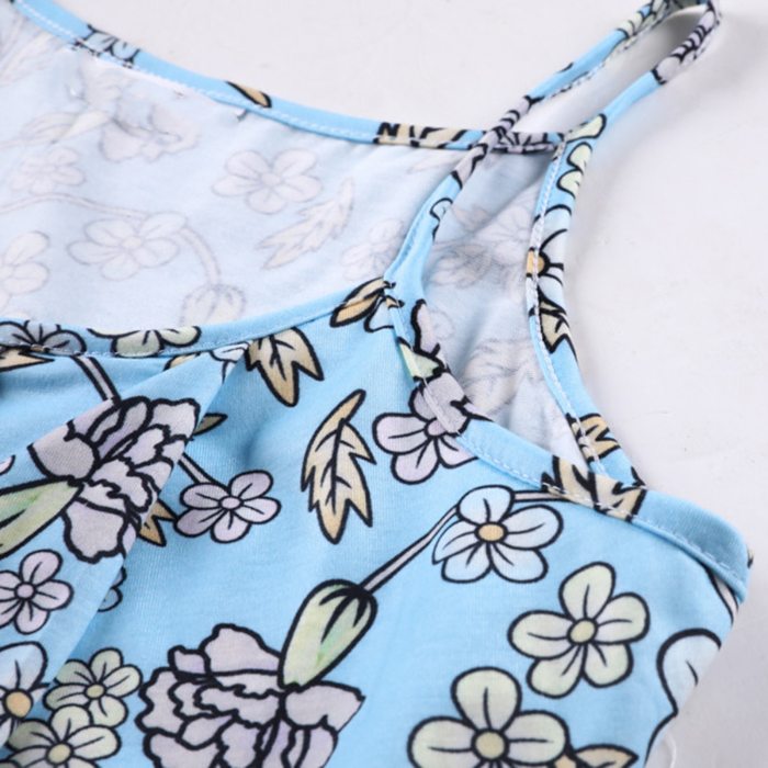 Maternity Clothes Summer Pregnant Vest Breastfeeding Floral Printing Suspenders Nursing Clothes Pregnancy Clothing